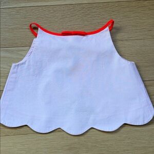 🌸Jacadi Paris Pink & Orange Scalloped Hem Sleeveless Top Size 3A/96 cm